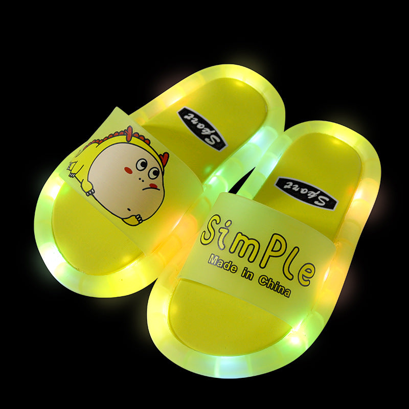 Children's slippers summer luminous animal cartoon children's sandals and slippers