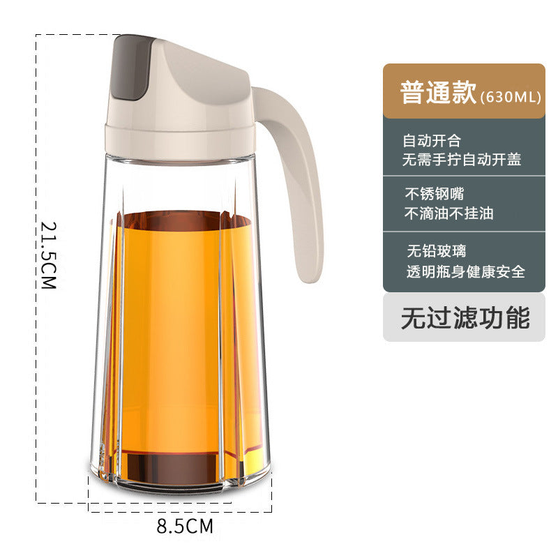 Kitchen filter oil residue storage tank Household frying filter mesh oil bottle with lid Oil filter artifact Stainless steel oil bottle