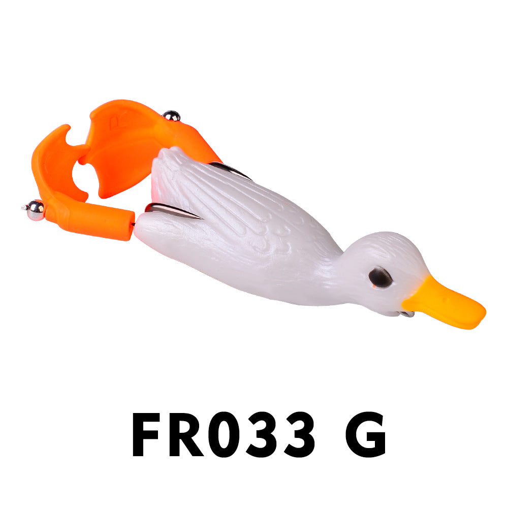 10-color floating duck 9cm rotating flippers road sub-bait 11g rotating tractor fishing bait thunder frog bionic bait