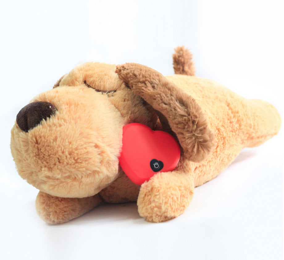 Pet plush heartbeat doll Anxiety companion toy Interactive toy