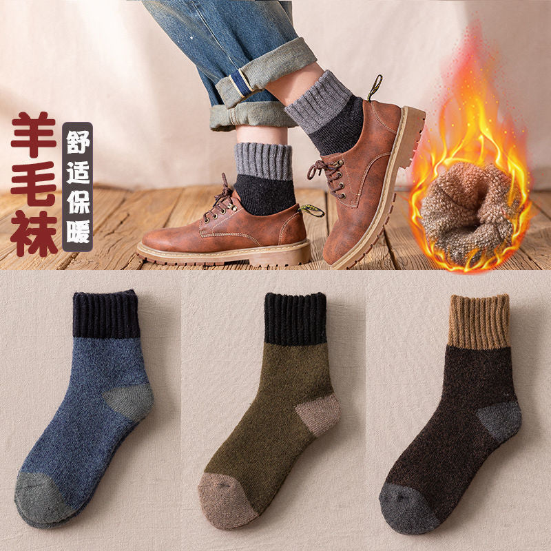 Men's winter plus velvet cotton men's wool stockings tube cotton socks