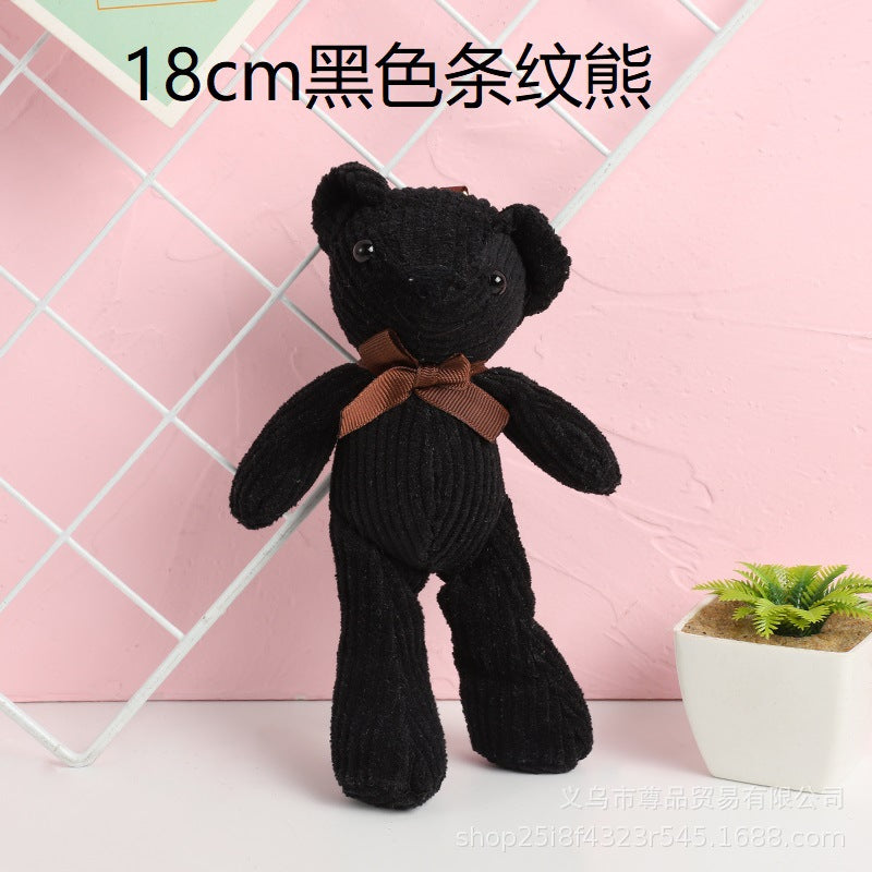 16cm bear pineapple grid bear plush toy doll doll doll bag pendant gift with souvenir accessories