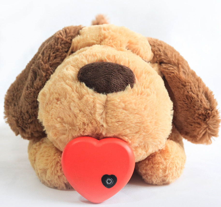 Pet plush heartbeat doll Anxiety companion toy Interactive toy