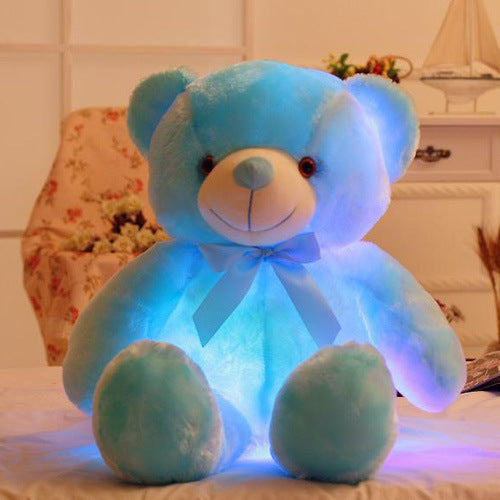 Luminous music recording doll plush toy teddy bear doll girl birthday gift