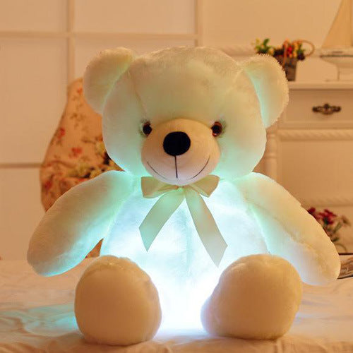 Luminous music recording doll plush toy teddy bear doll girl birthday gift