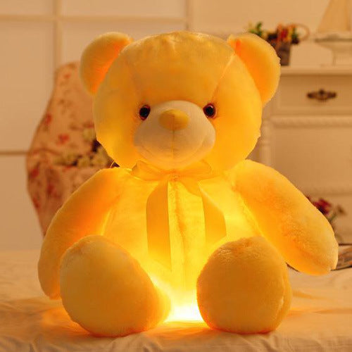 Luminous music recording doll plush toy teddy bear doll girl birthday gift