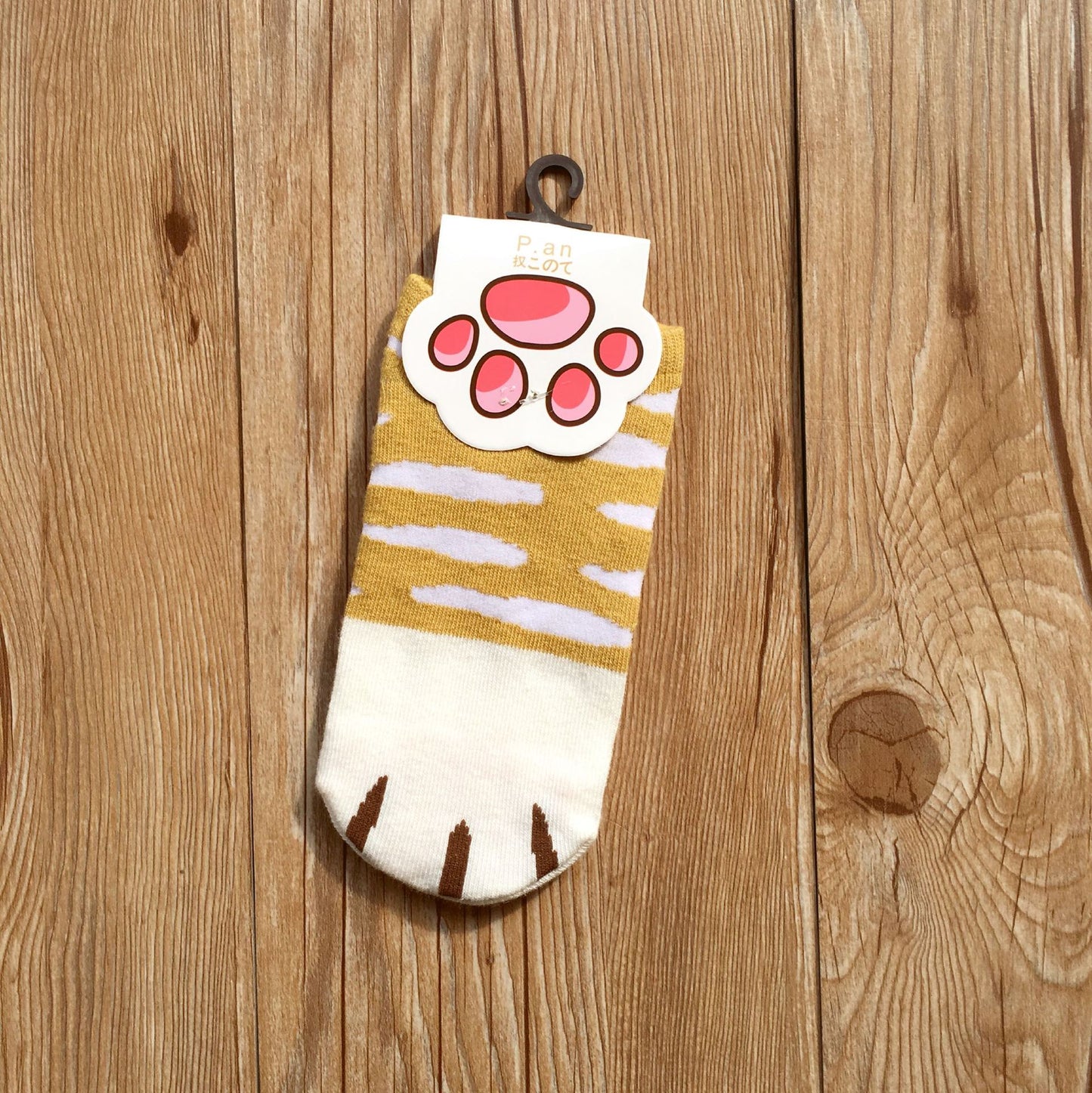 Cartoon cat claw boat socks cotton socks