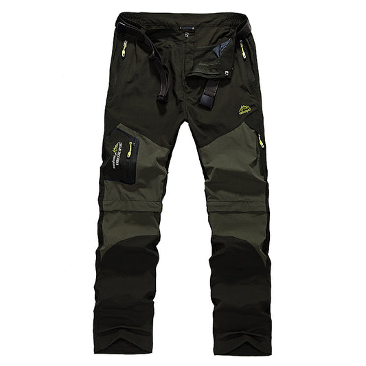 Outdoor quick-drying pants men's removable two quick-drying pants mountaineering breathable thin section pants