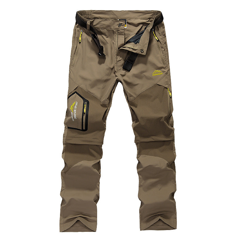 Outdoor quick-drying pants men's removable two quick-drying pants mountaineering breathable thin section pants