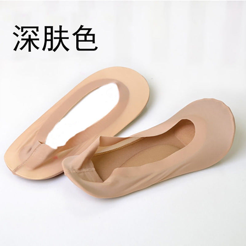 High-end invisible socks 3D boat socks air cushion ice silk boat socks women shallow mouth invisible non-slip massage boat socks