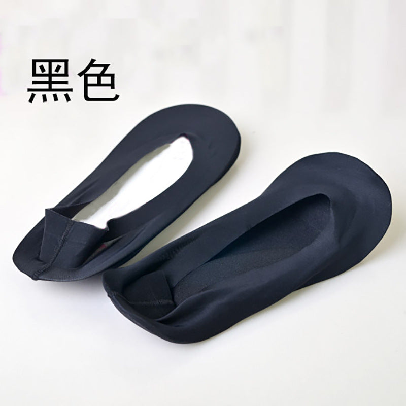 High-end invisible socks 3D boat socks air cushion ice silk boat socks women shallow mouth invisible non-slip massage boat socks