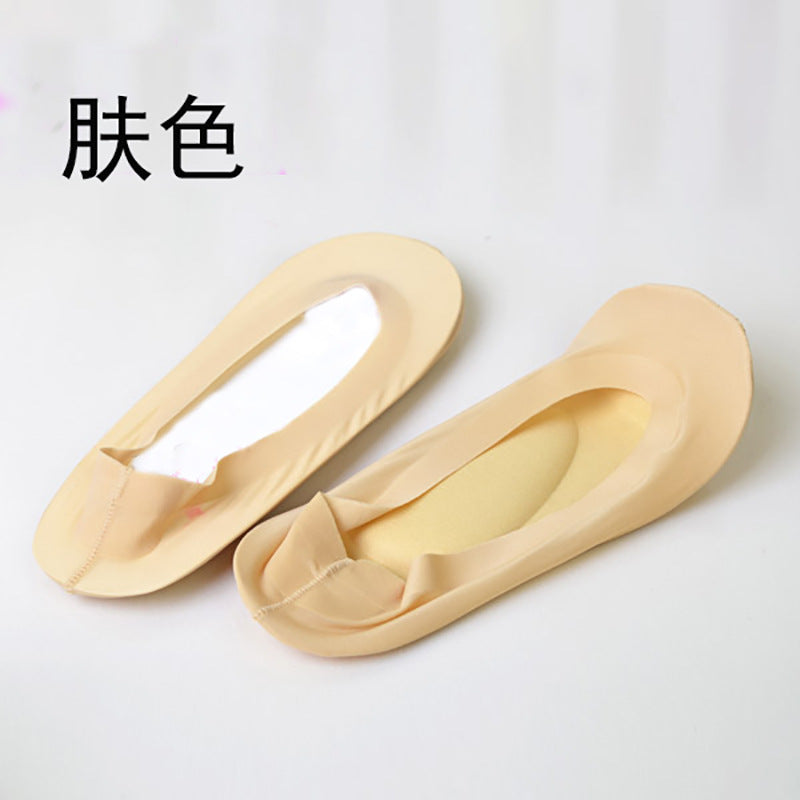 High-end invisible socks 3D boat socks air cushion ice silk boat socks women shallow mouth invisible non-slip massage boat socks