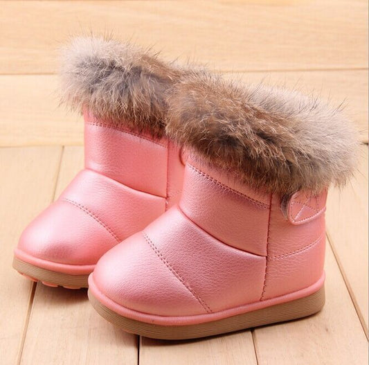 Winter Children's Boots Soft Base Female Baby Child Rabbit Snow Boots