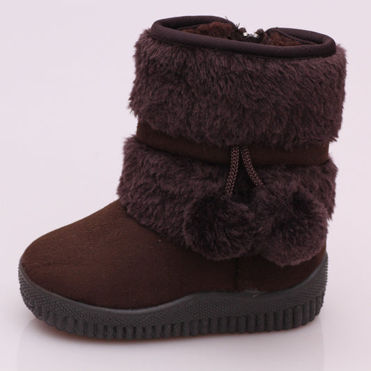 Children's winter classic cotton shoes, soft-soled non-slip warm snow boots