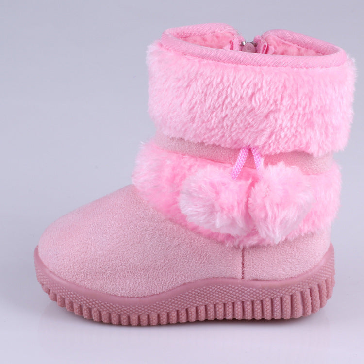 Children's winter classic cotton shoes, soft-soled non-slip warm snow boots