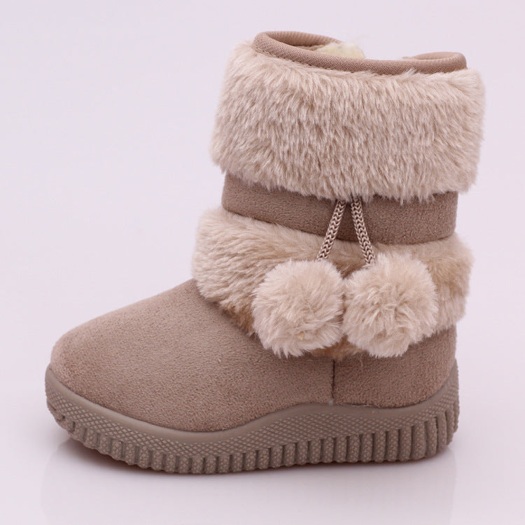 Children's winter classic cotton shoes, soft-soled non-slip warm snow boots