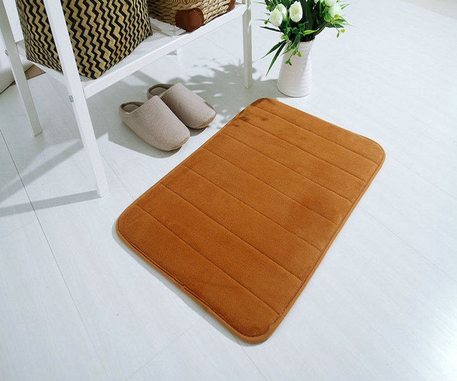 Thick coral fleece memory foam carpet floor mat bathroom kitchen absorbent non-slip foot mat