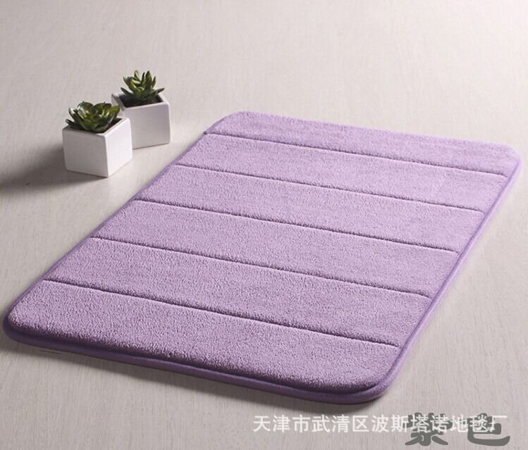 Thick coral fleece memory foam carpet floor mat bathroom kitchen absorbent non-slip foot mat