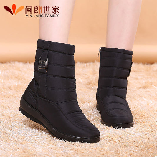 Ladies new waterproof warm snow boots