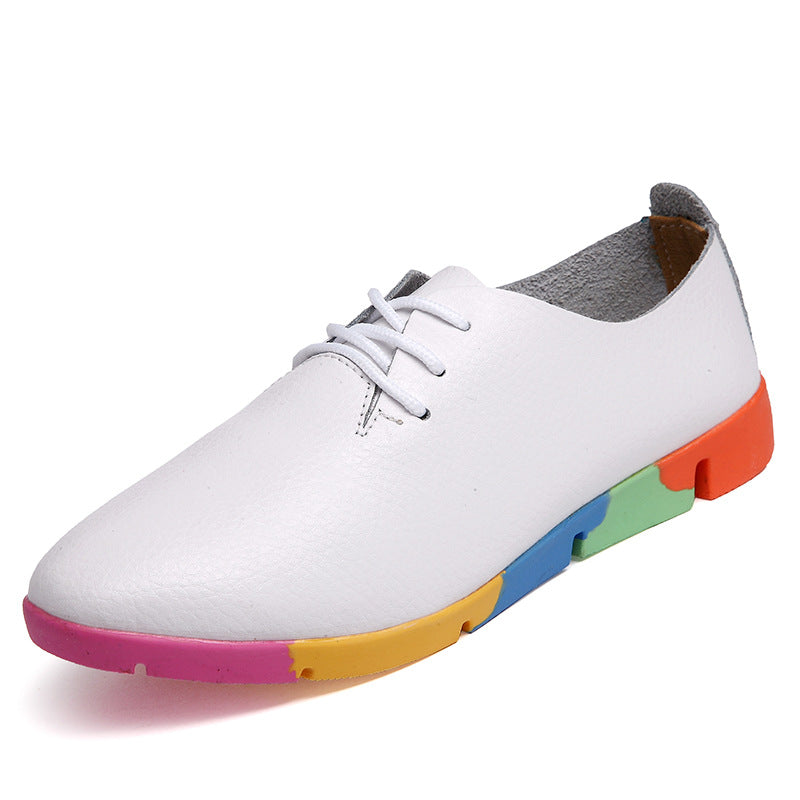 European and American flat single shoes pointed toe soft bottom casual shoes