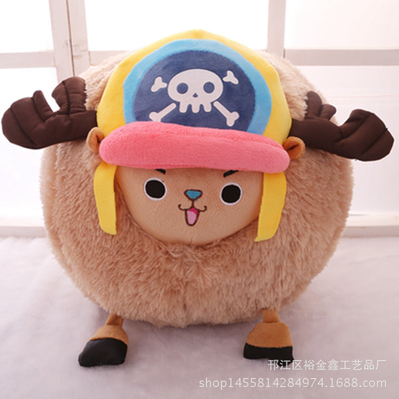 Creative cute Qiao Ba transformed into a sheep ball round pillow, hand warming hands, pillow cushion plush toy doll