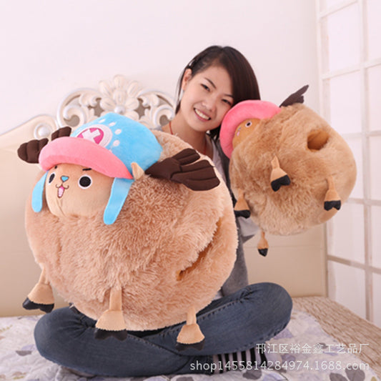 Creative cute Qiao Ba transformed into a sheep ball round pillow, hand warming hands, pillow cushion plush toy doll