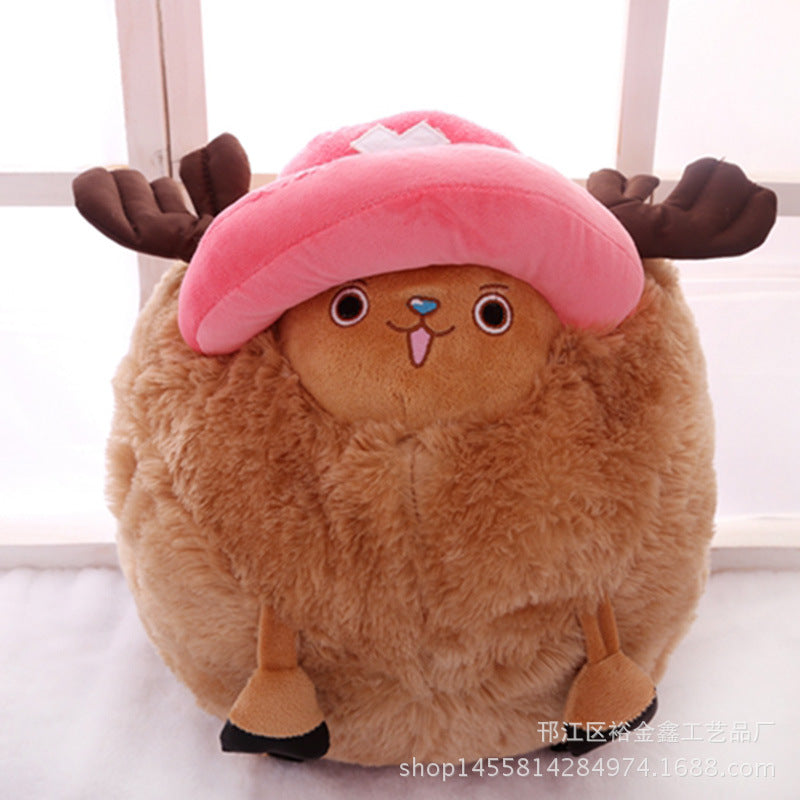 Creative cute Qiao Ba transformed into a sheep ball round pillow, hand warming hands, pillow cushion plush toy doll