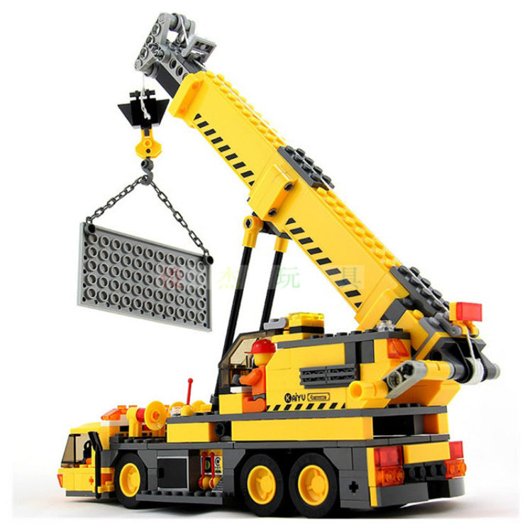 Kaizhi Construction Engineering Series Crane Children's Puzzle Assembling Plastic Building Blocks Boy Toy