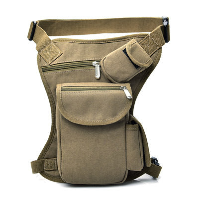 Cycling canvas waist bag Outdoor tactical leg bag Men's bag Leisure sports waist bag Fishing tackle bag