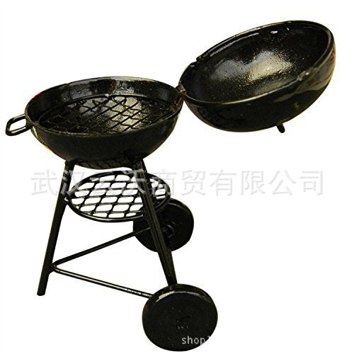 1/12 doll house pocket model kitchen utensils outdoor BBQ oven square grill wrought iron ornaments toys