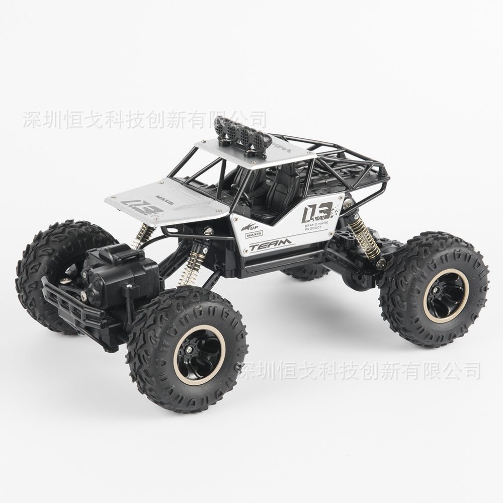 Off-road alloy four-wheel drive charging high-speed climbing car, wireless remote control car, children's toy, shock-resistant car model