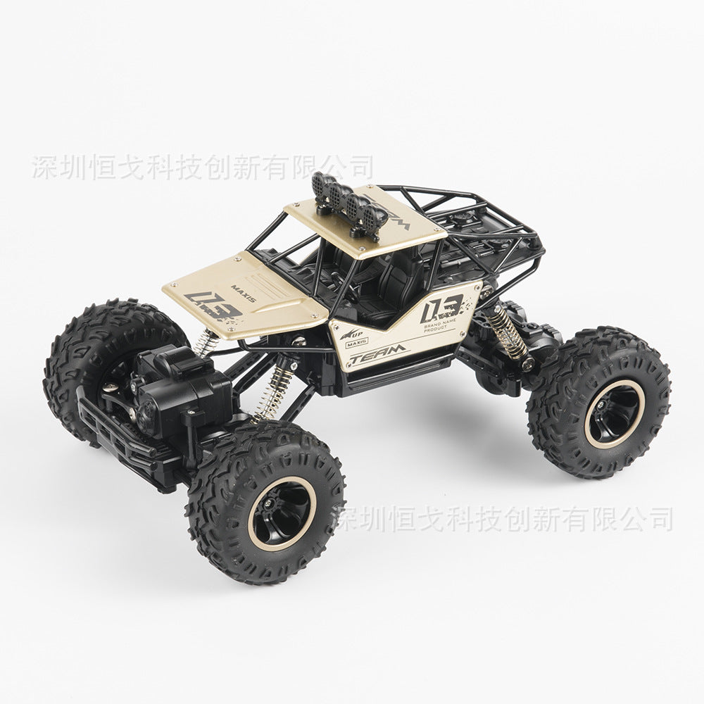 Off-road alloy four-wheel drive charging high-speed climbing car, wireless remote control car, children's toy, shock-resistant car model