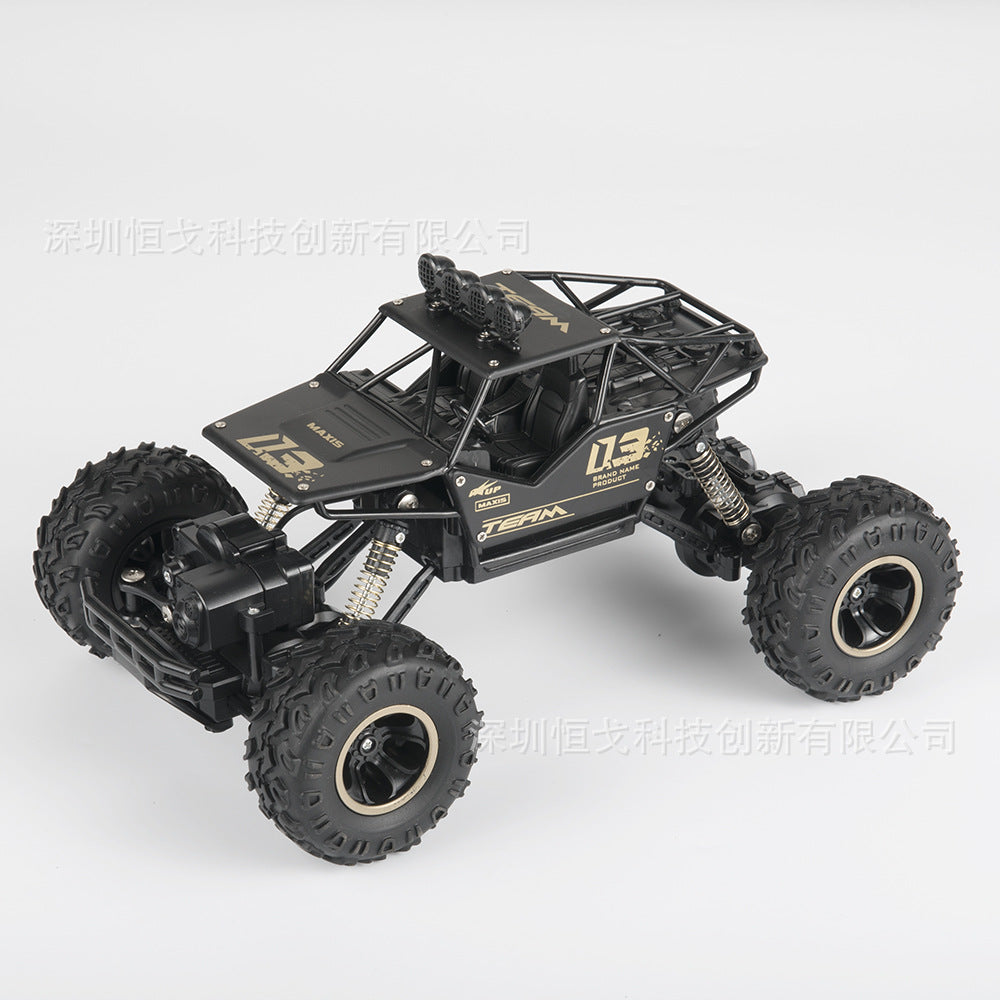 Off-road alloy four-wheel drive charging high-speed climbing car, wireless remote control car, children's toy, shock-resistant car model