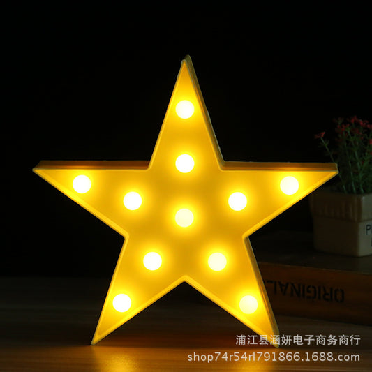 INS Girl Heart Bedside Lamp LED Modeling Light Night Light Rainbow Star Moon Christmas Gift Factory