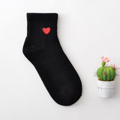 Love beard in tube cotton socks college style cartoon short socks for men and women