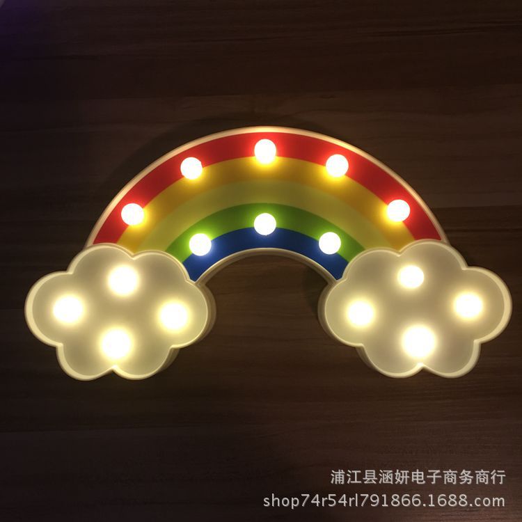 INS Girl Heart Bedside Lamp LED Modeling Light Night Light Rainbow Star Moon Christmas Gift Factory