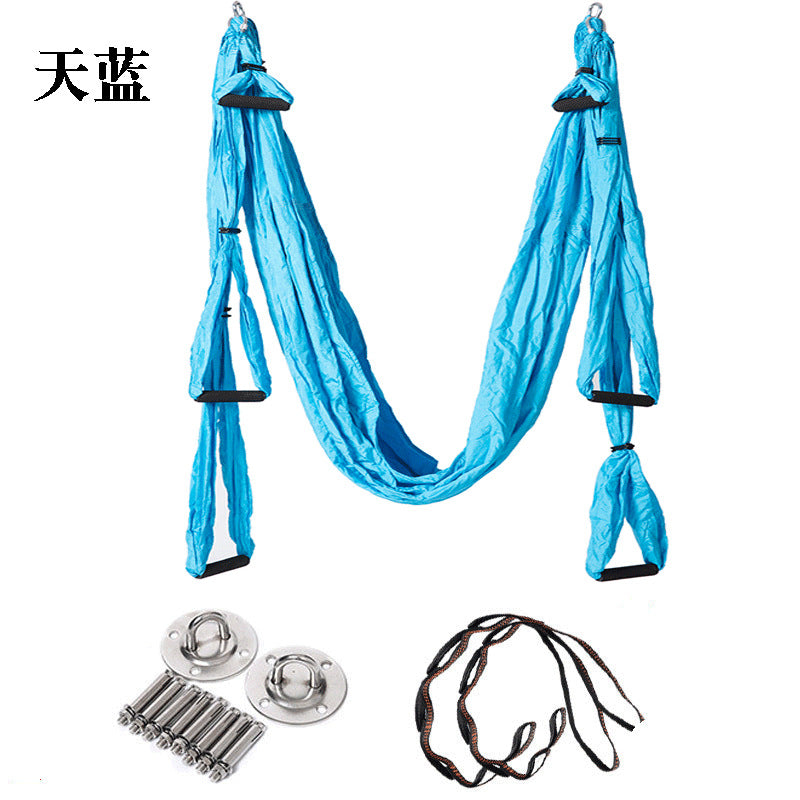 New 6 color  Strength Decompression yoga Hammock Inversion Trapeze  Anti-Gravity Aerial Traction Yoga Gym strap  yoga Swing  set