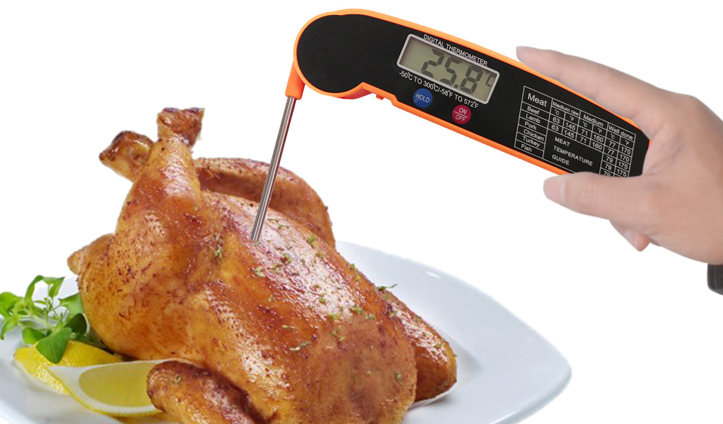 Cross-border Food Electronic Thermometer Barbecue Grill Thermometer Probe Folding Kitchen Thermometer