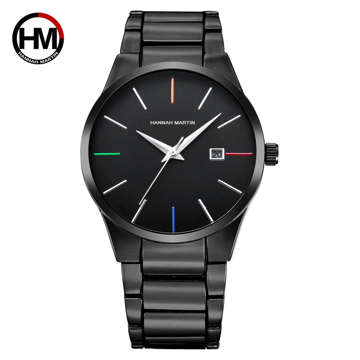 Men's and women's steel belt calendar IP gold vacuum plating business casual waterproof new gold watch quartz watch