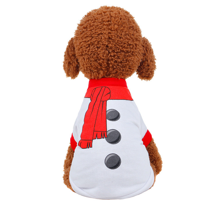 Pet clothing autumn and winter vest Christmas scarf puppy Teddy dog clothes