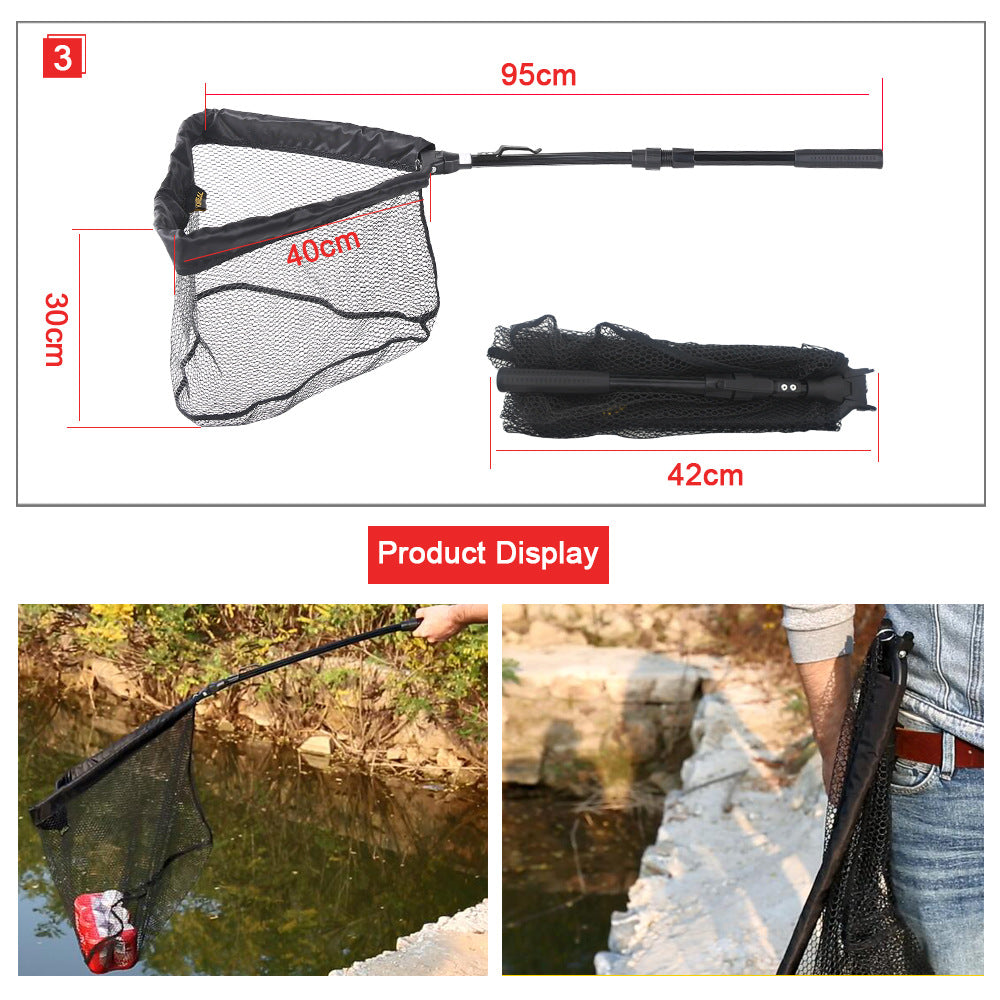 Triangle folding portable fishing net