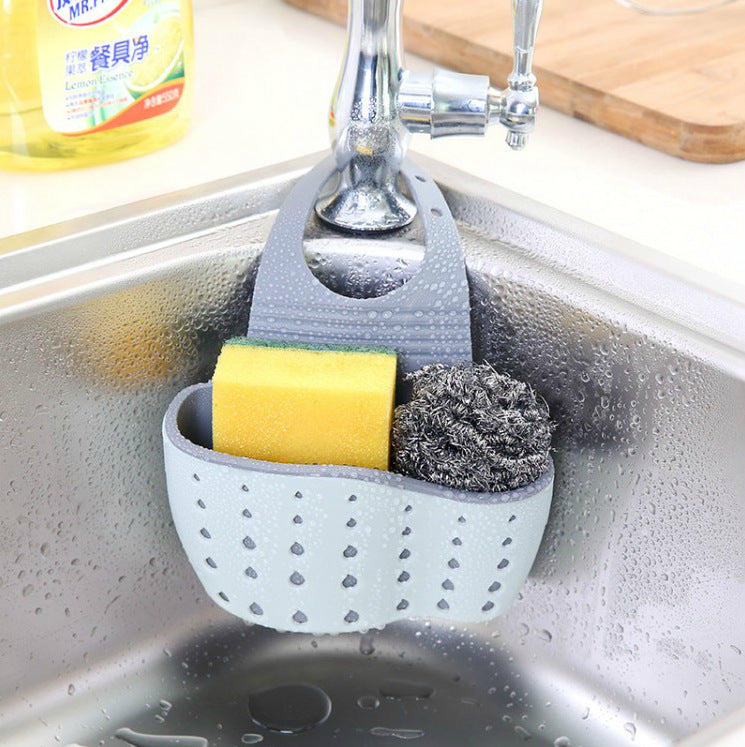 Thickening kitchen double sink hanging bag drain basket adjustable snap-on kitchen bathroom drain bag