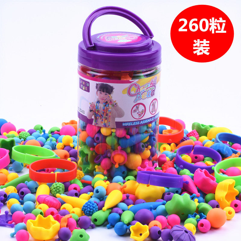 Yiwu creative pop beads cordless beaded handmade DIY environmental protection non-toxic children's toys gift educational toys