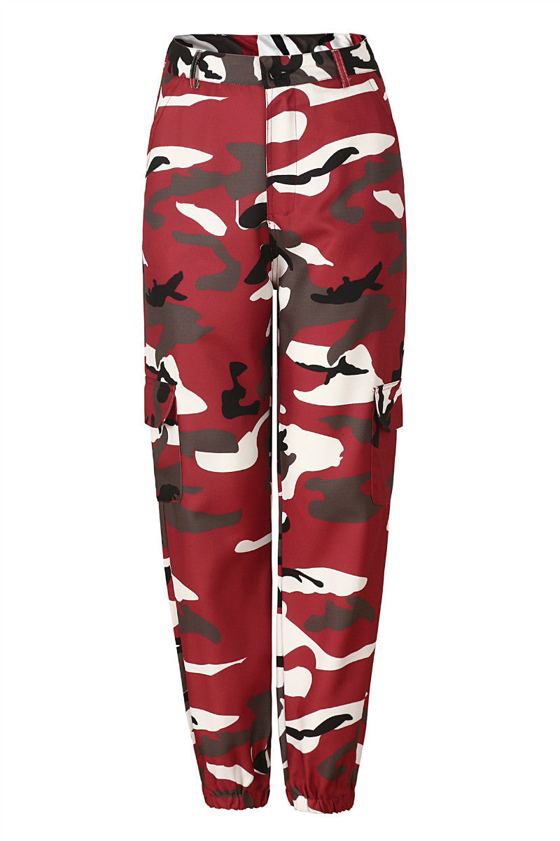 Hot sale European and American camouflage print tooling denim casual harem pants