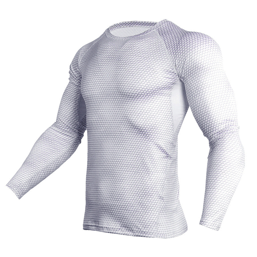 European and American New 3D Printed T-shirts Men Compression Shirt Thermal Long Sleeve T Shirt