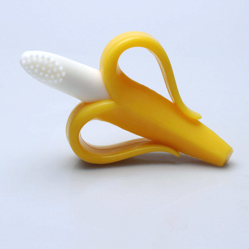 Baby Products Banana Children's Toothbrush Training Teether Baby Silicone Toothbrush Baby Silicone Soft Toothbrush