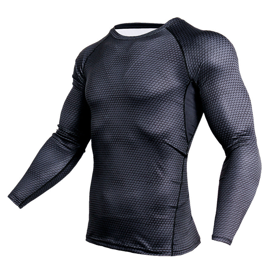 European and American New 3D Printed T-shirts Men Compression Shirt Thermal Long Sleeve T Shirt