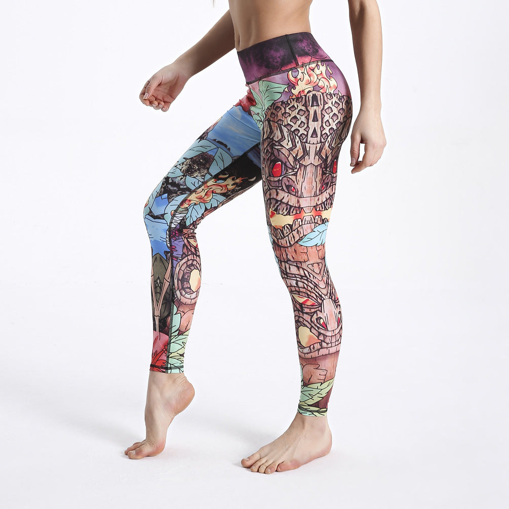 New Products Women's Fitness Pants Printed Slim Yoga Pants