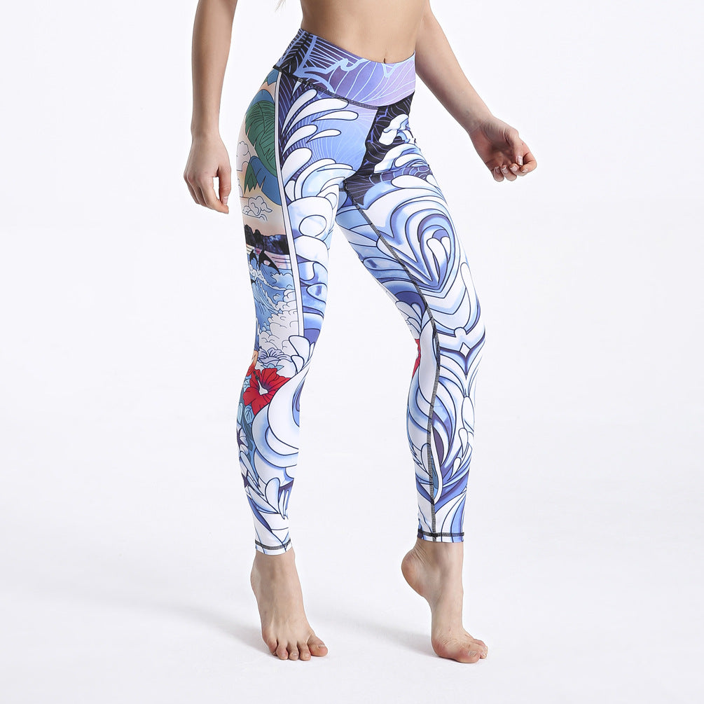 New Products Women's Fitness Pants Printed Slim Yoga Pants