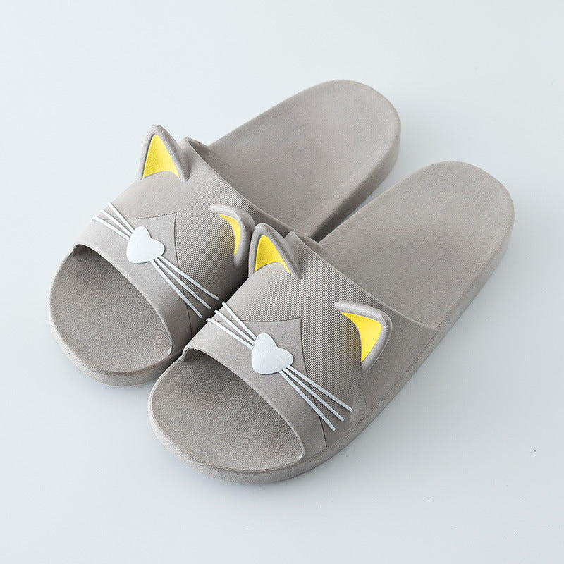 Cute sandals and slippers for women's summer children's non-slip indoor bathroom couples soft bottom household slippers